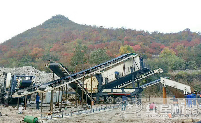 便捷式流動石子機作業(yè)現(xiàn)場