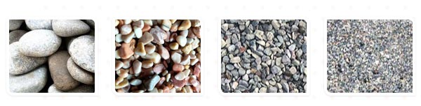 鵝卵石不同粒度對比圖